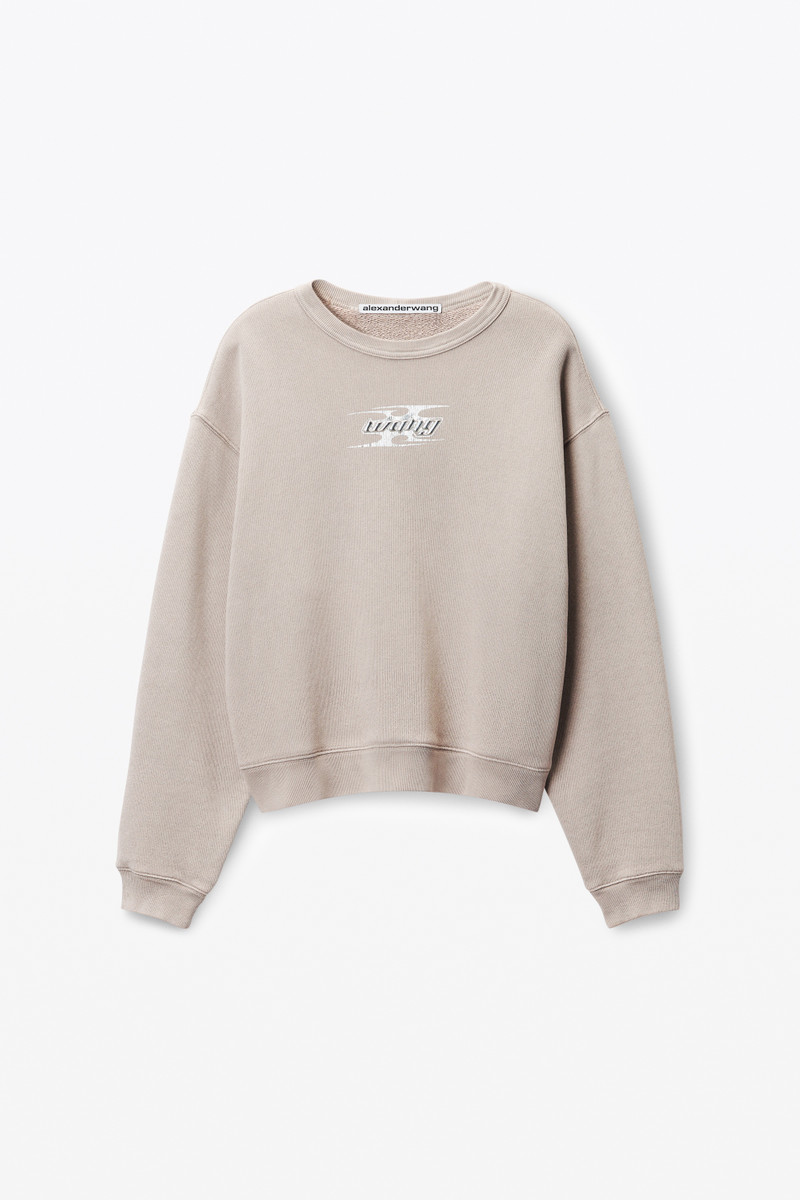 blade logo-embossed sweatshirt in cotton terry 1