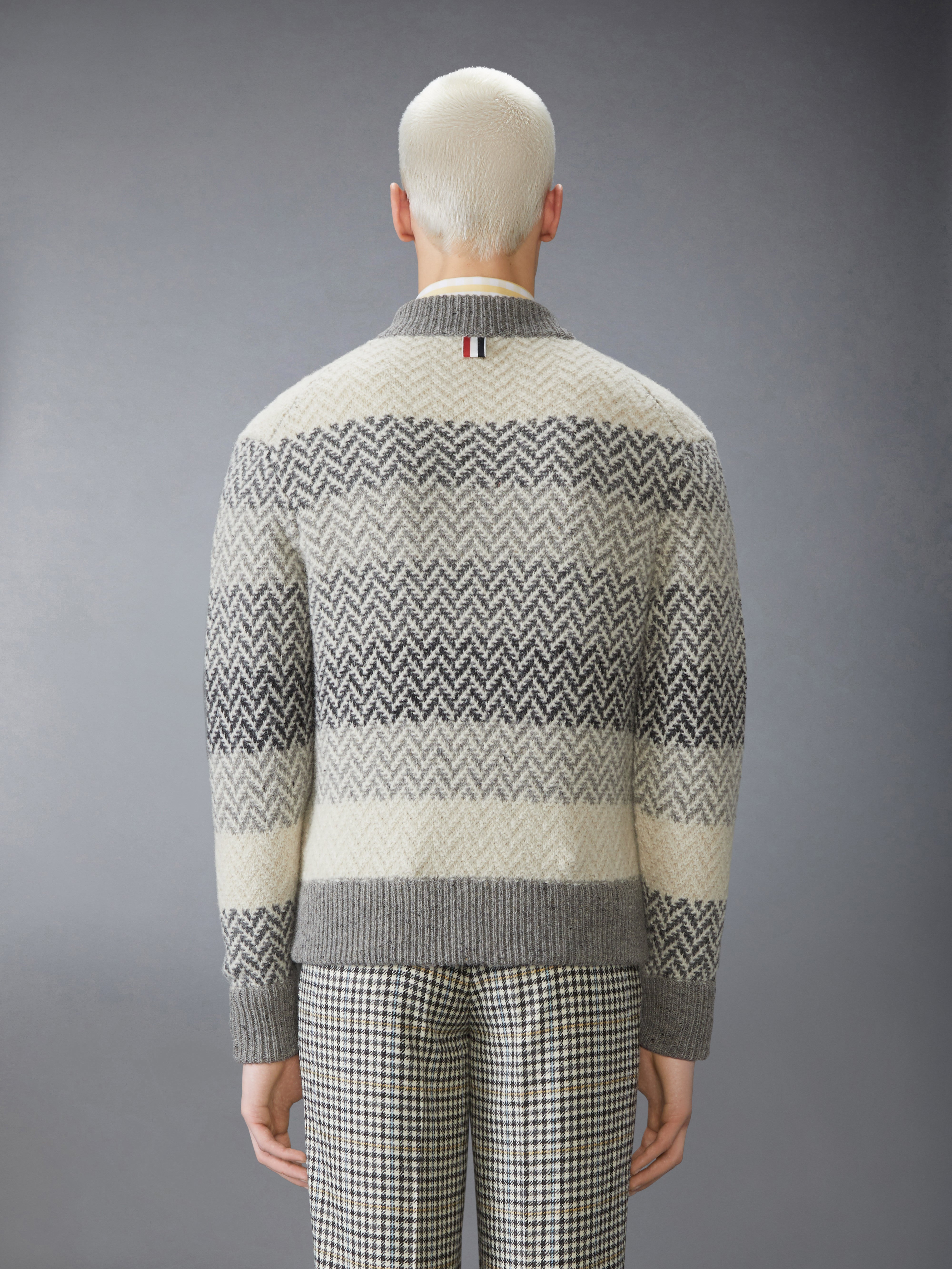 DONEGAL AND CUSHENDALE HERRINGBONE JACQUARD BOMBER JACKET - 3