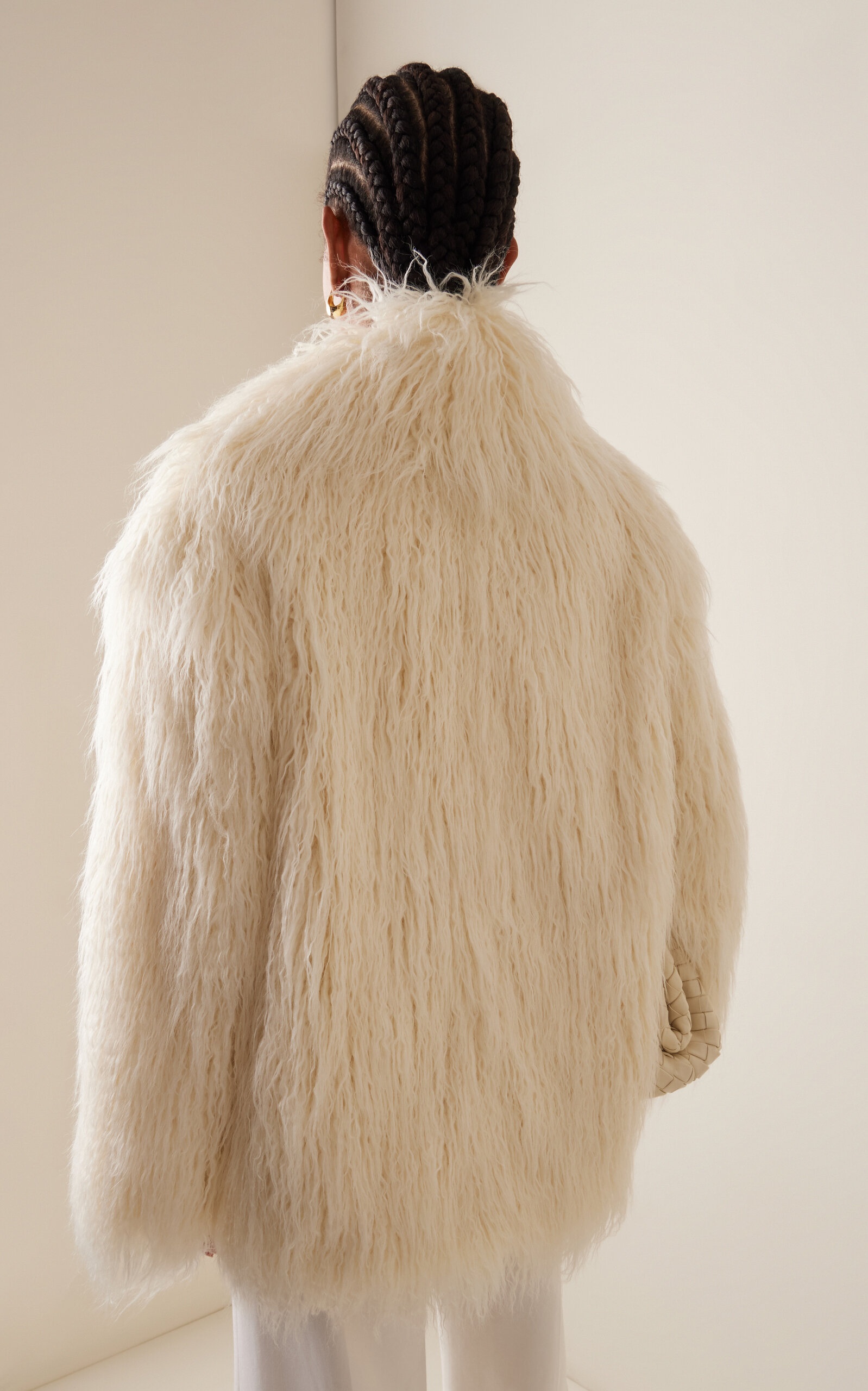 Liza Short Faux Fur Coat white - 4