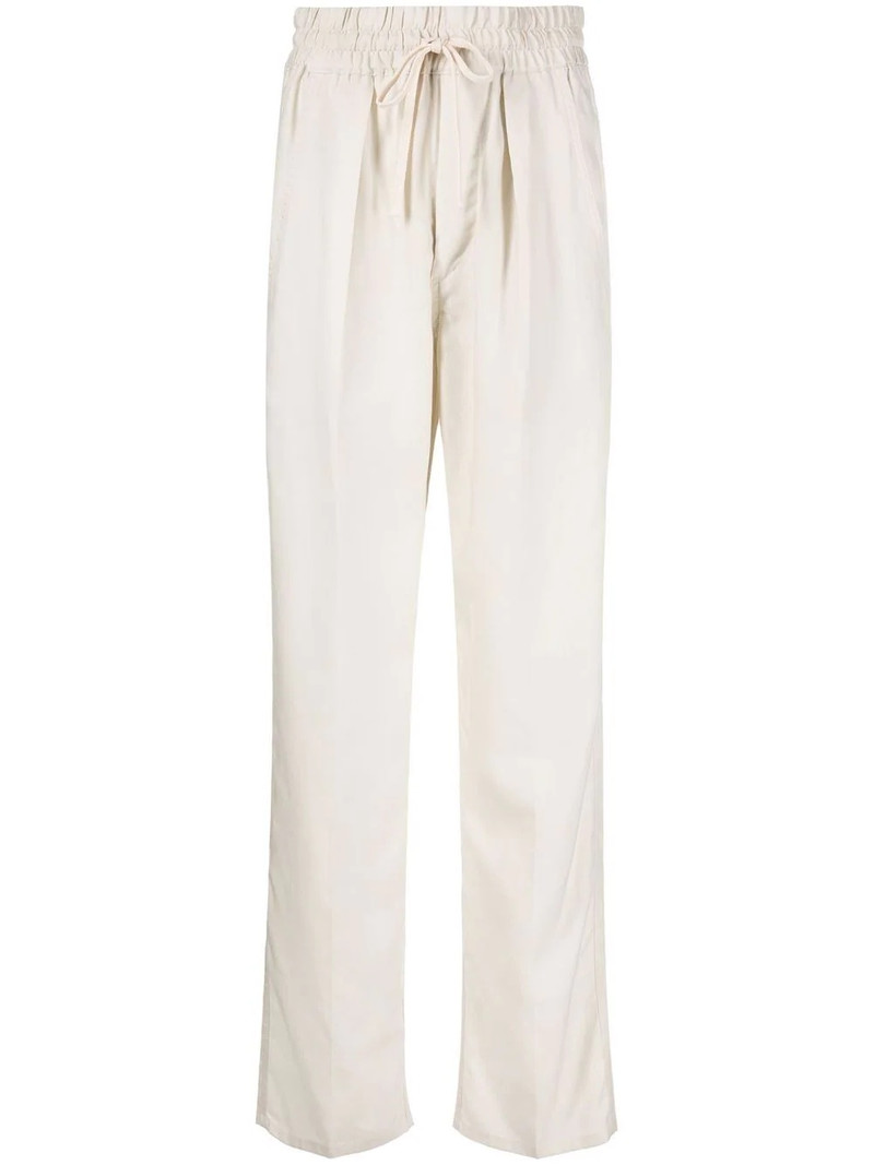 drawstring-waist cotton track pants 1