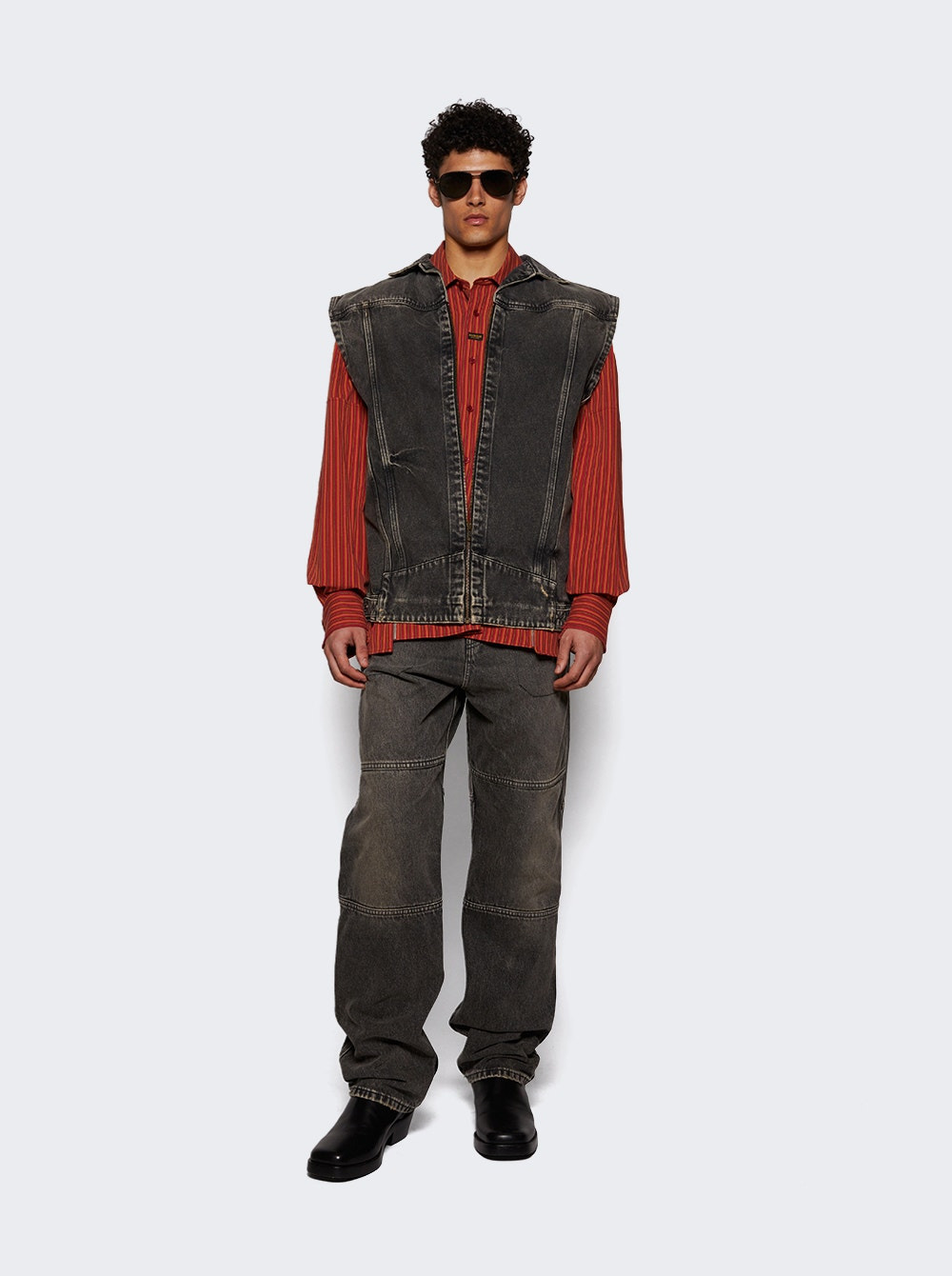 Denim Vest Black - 5