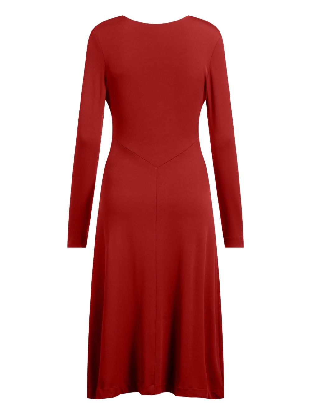 twist-detail long-sleeve midi dress - 2