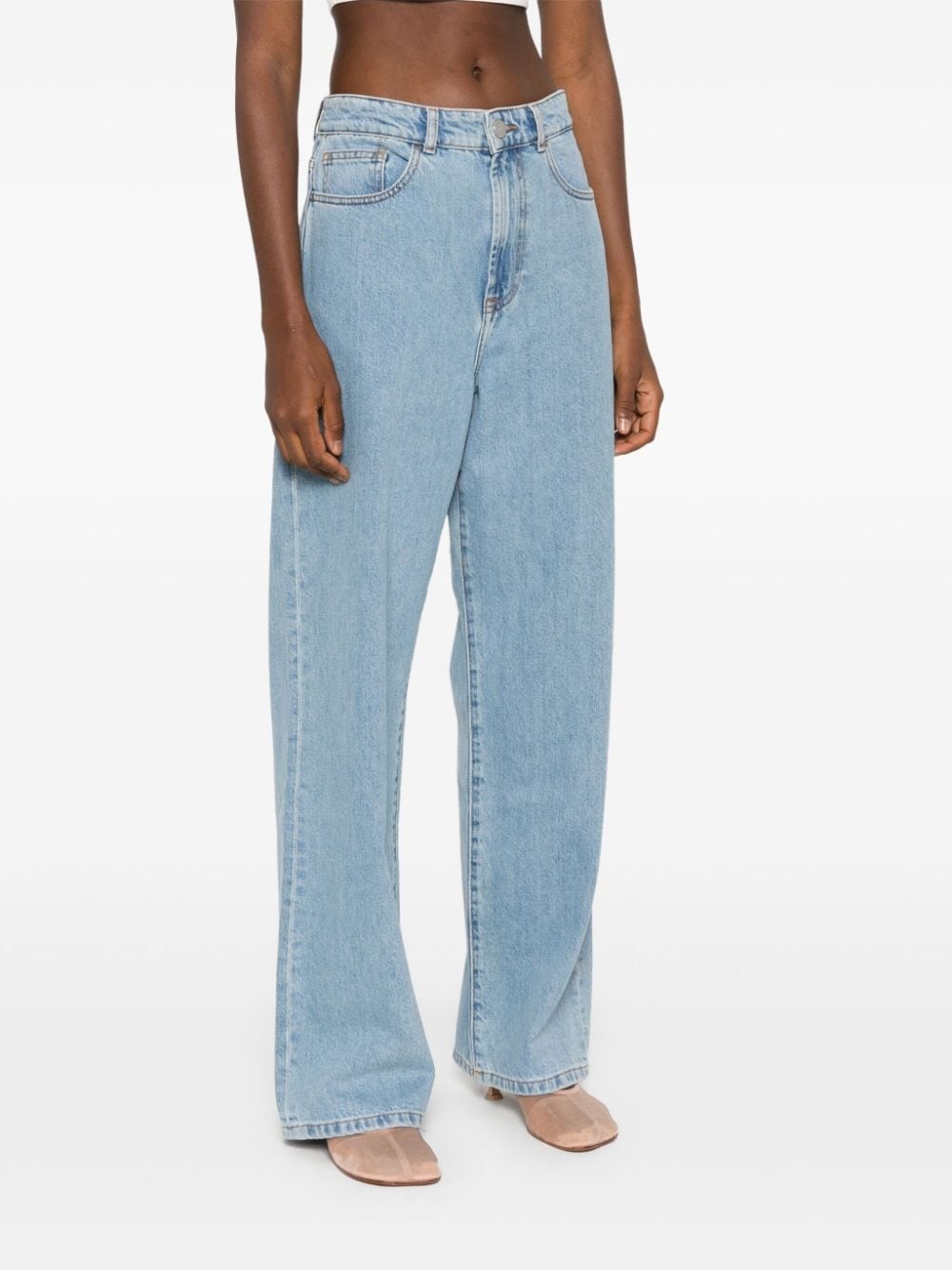 low-waist wide-leg jeans - 3