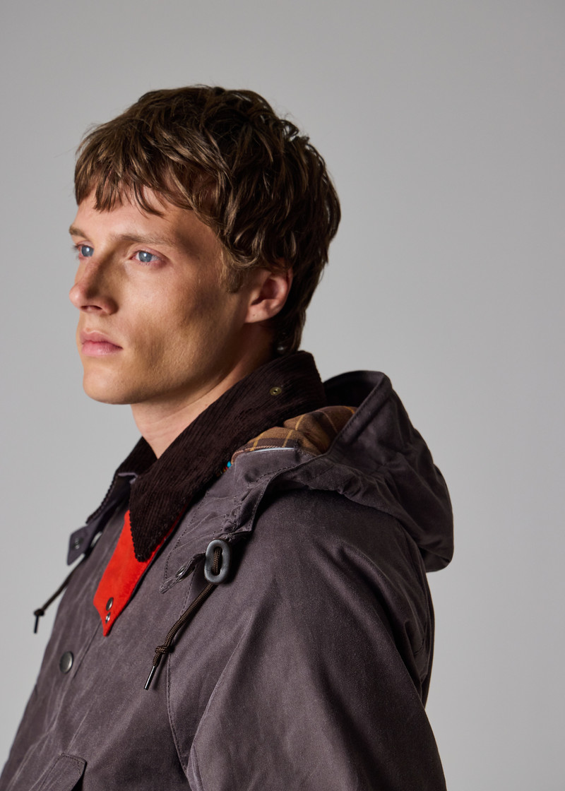 Paul Smith loves Barbour - Grey Lilac Waxed Hood 8