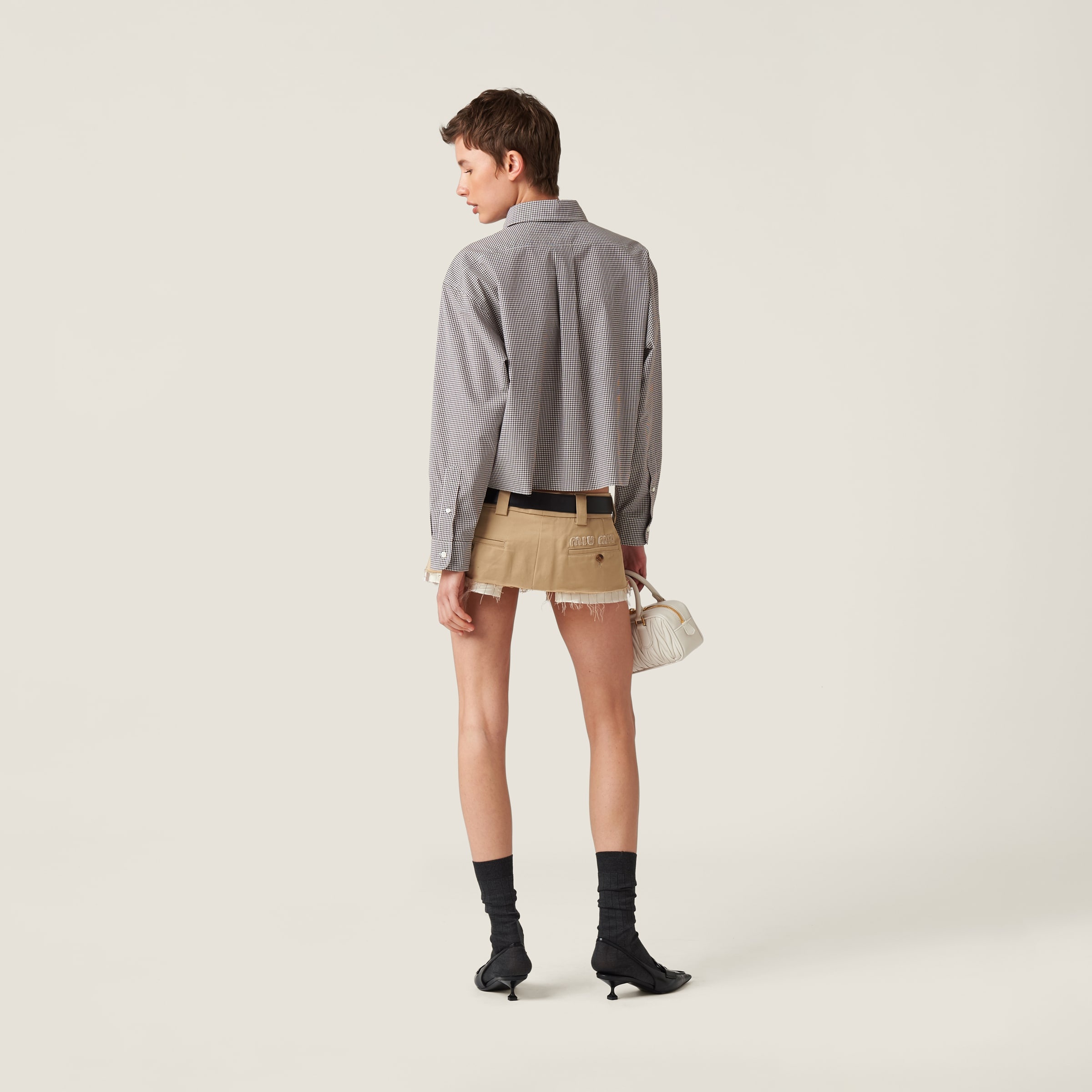 Gingham check poplin shirt - 3