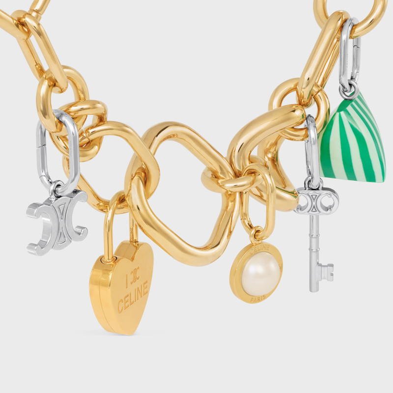 Celine Charms Berlingot in Resin and Brass with Rhodium Finish 5