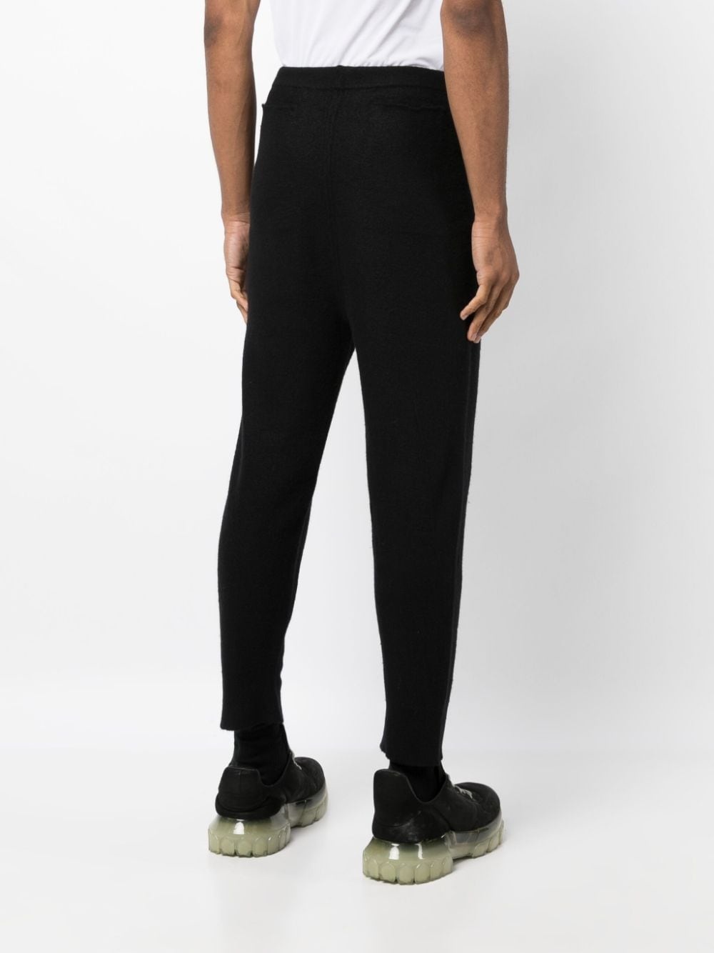 drawstring-waist cashmere trousers - 4