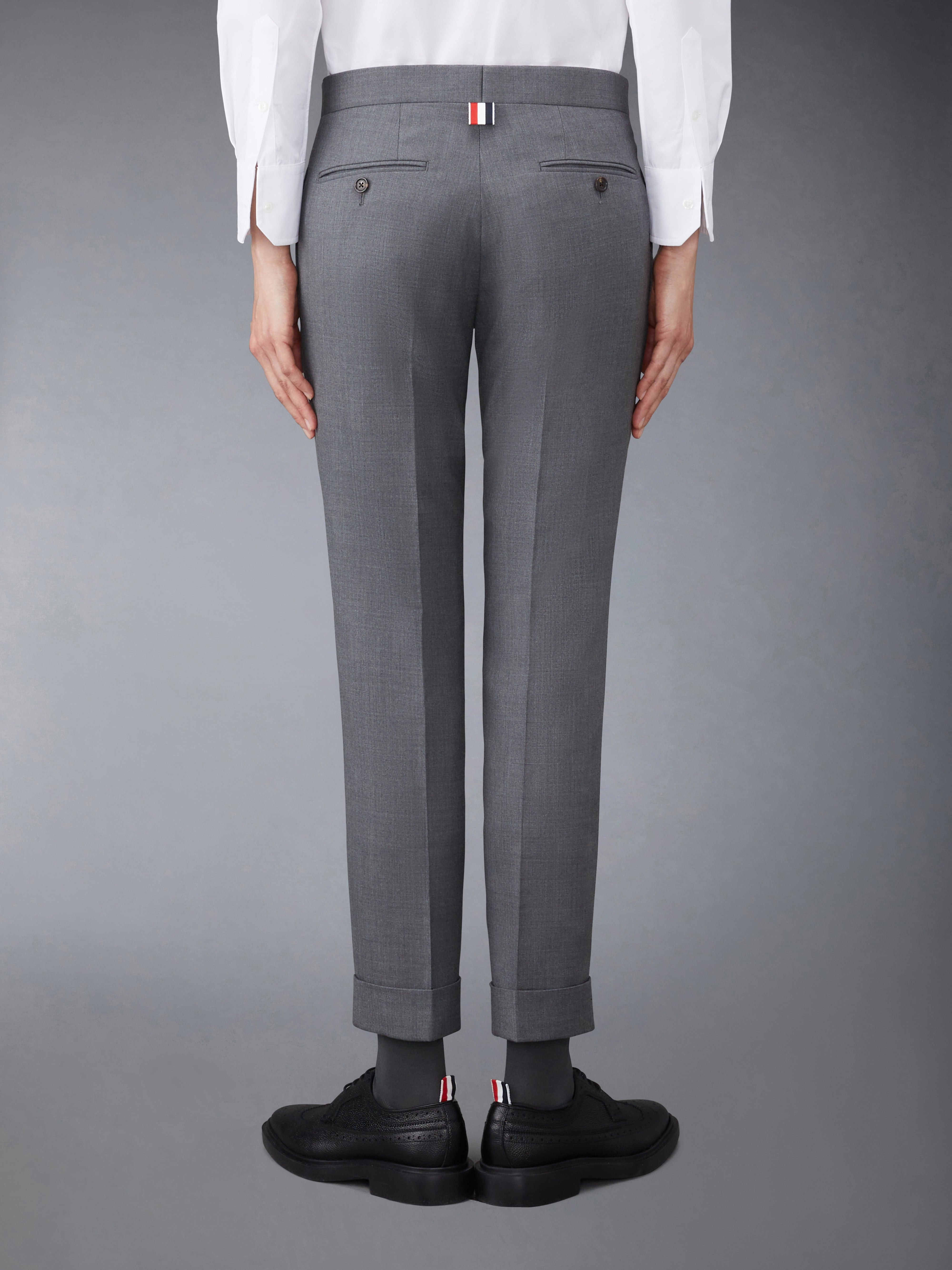 Super 120s cropped wool trousers - 2
