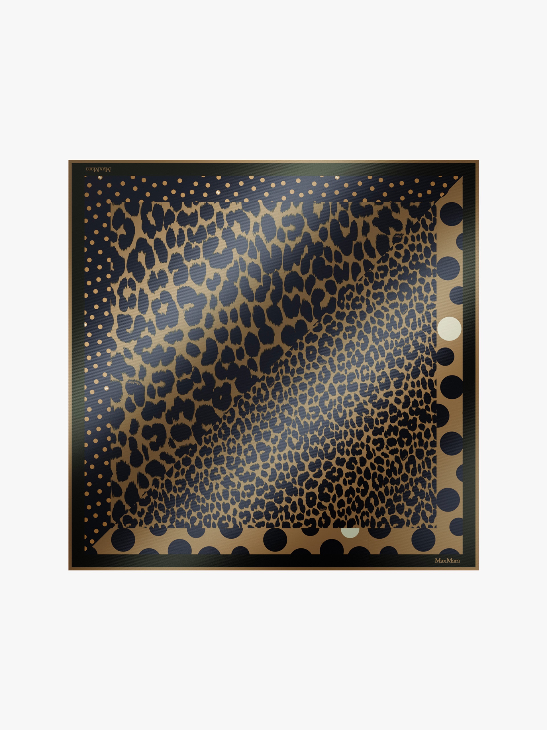 関税送料込み【MAX MARA】Carre90 シルクスカーフ Max Mara CARRE90 Printed silk square foulard | REVERSIBLE