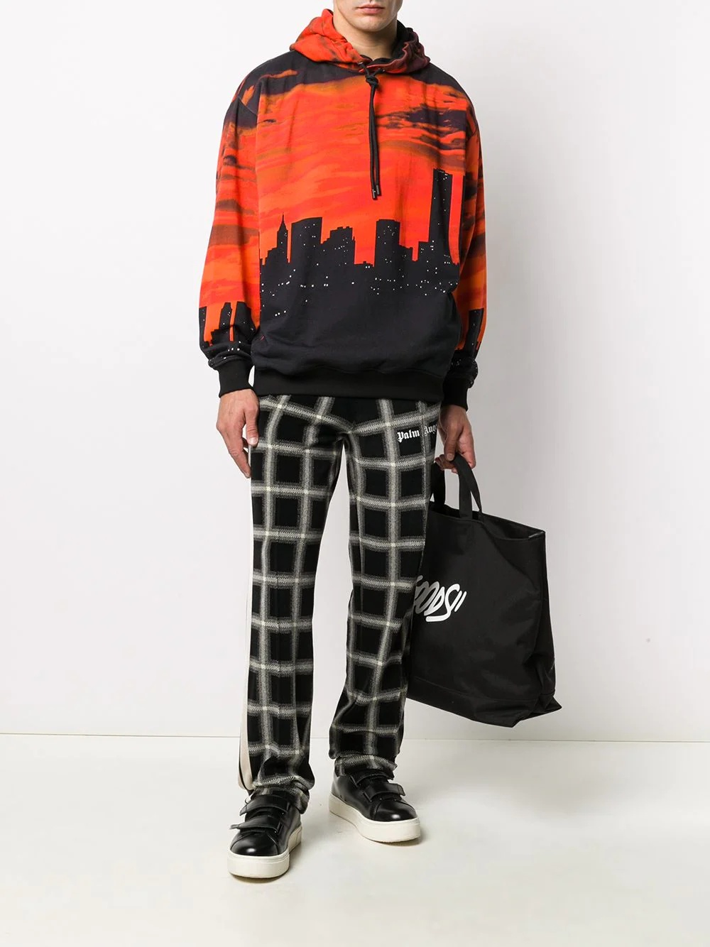 city scape print hoodie - 2