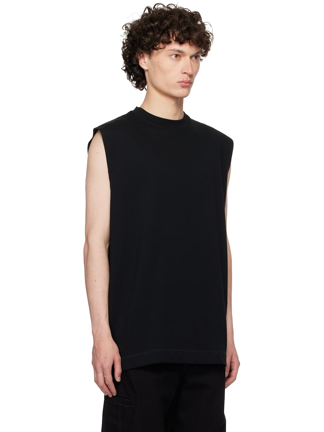 Black Loose-Fit Tank Top - 2