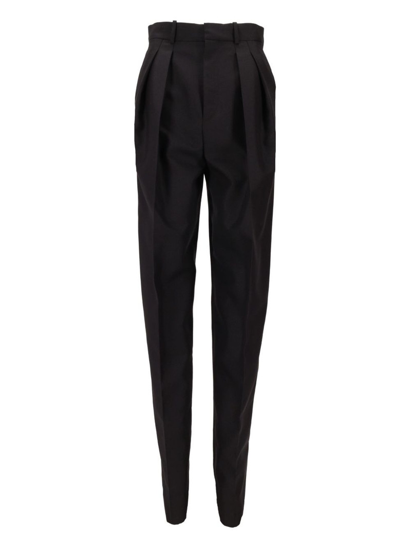 pleated-front straight trousers 1