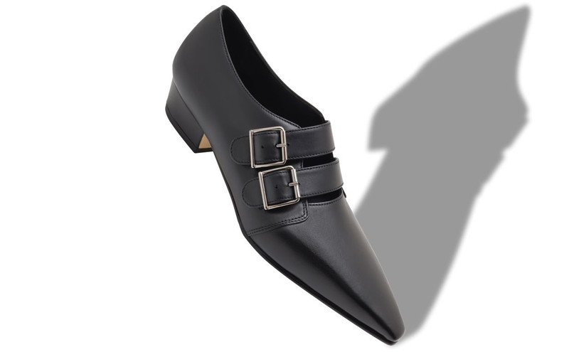 Manolo Blahnik Black Calf Leather Shoe Booties outlook