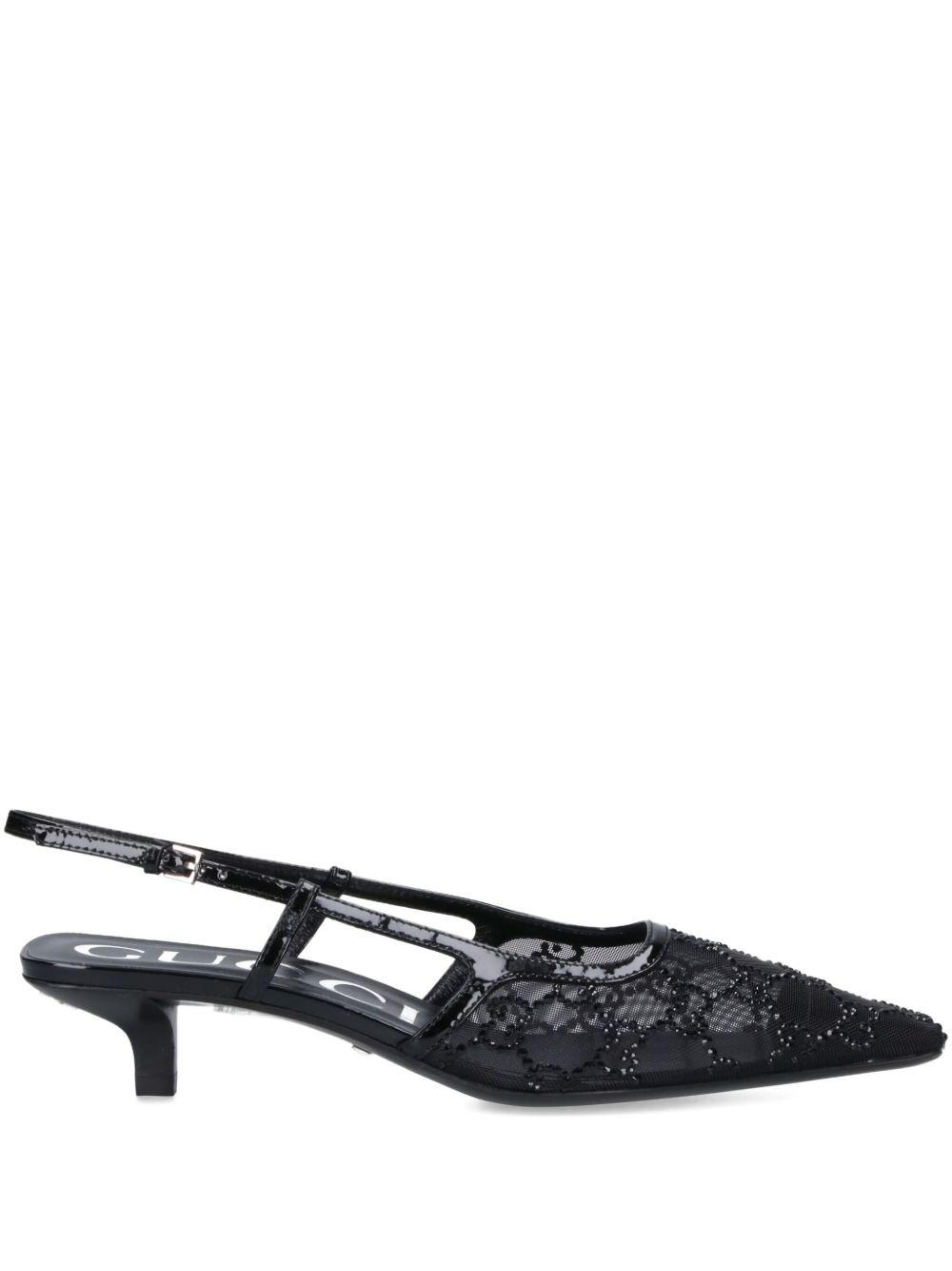 35mm crystal slingback pumps - 1
