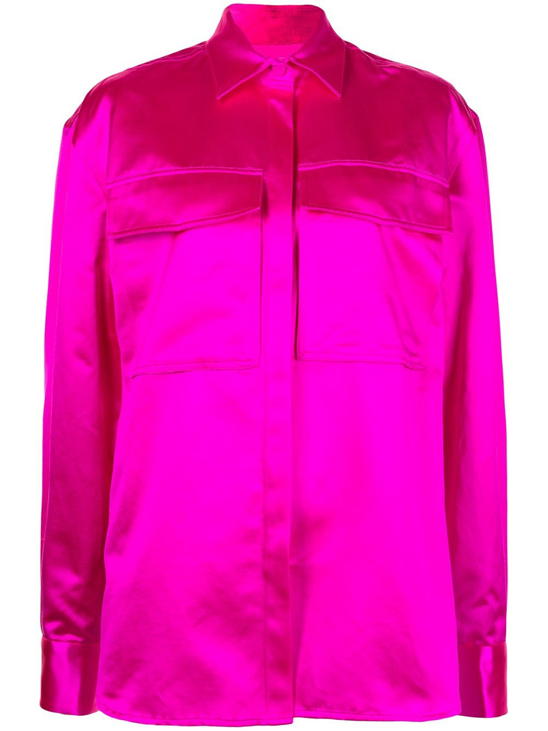 Duchesse satin boxy shirt 1