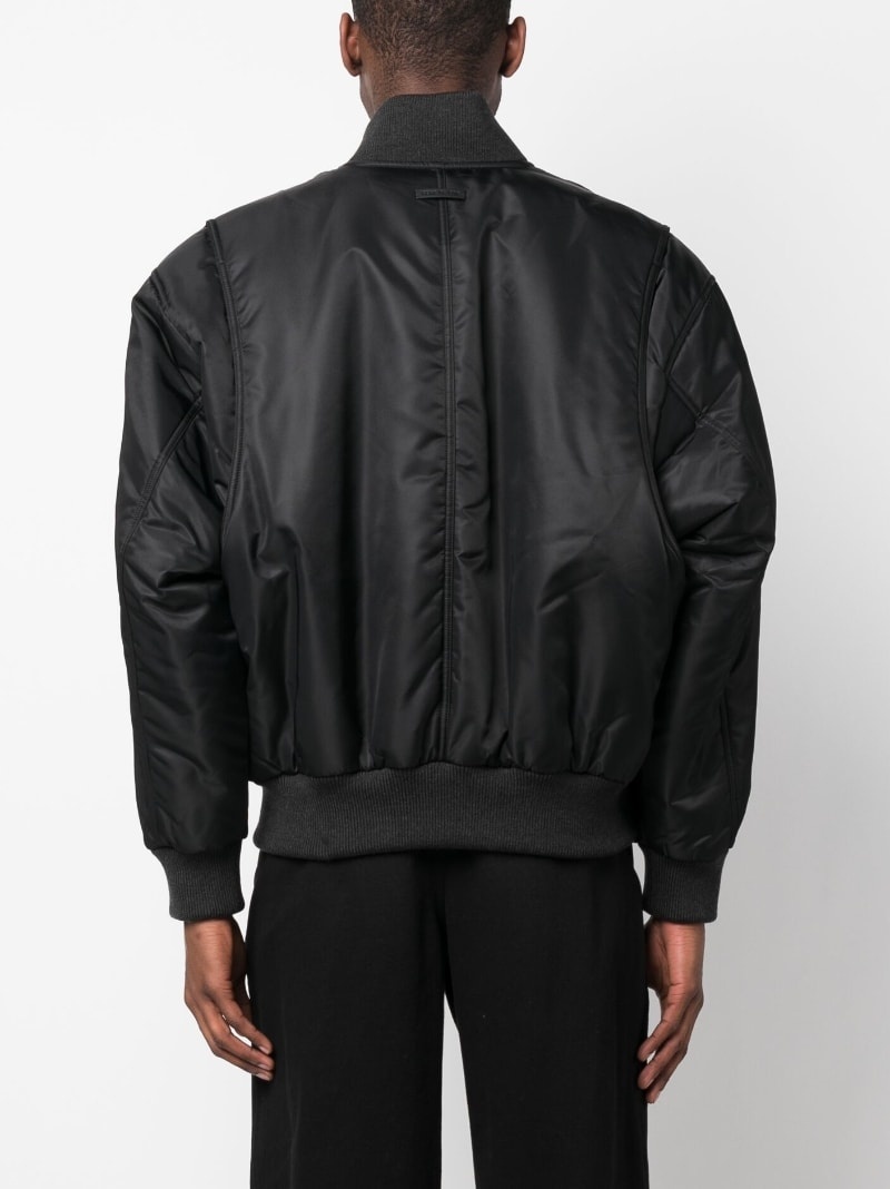 zip-up wool-blend bomber jacket - 4
