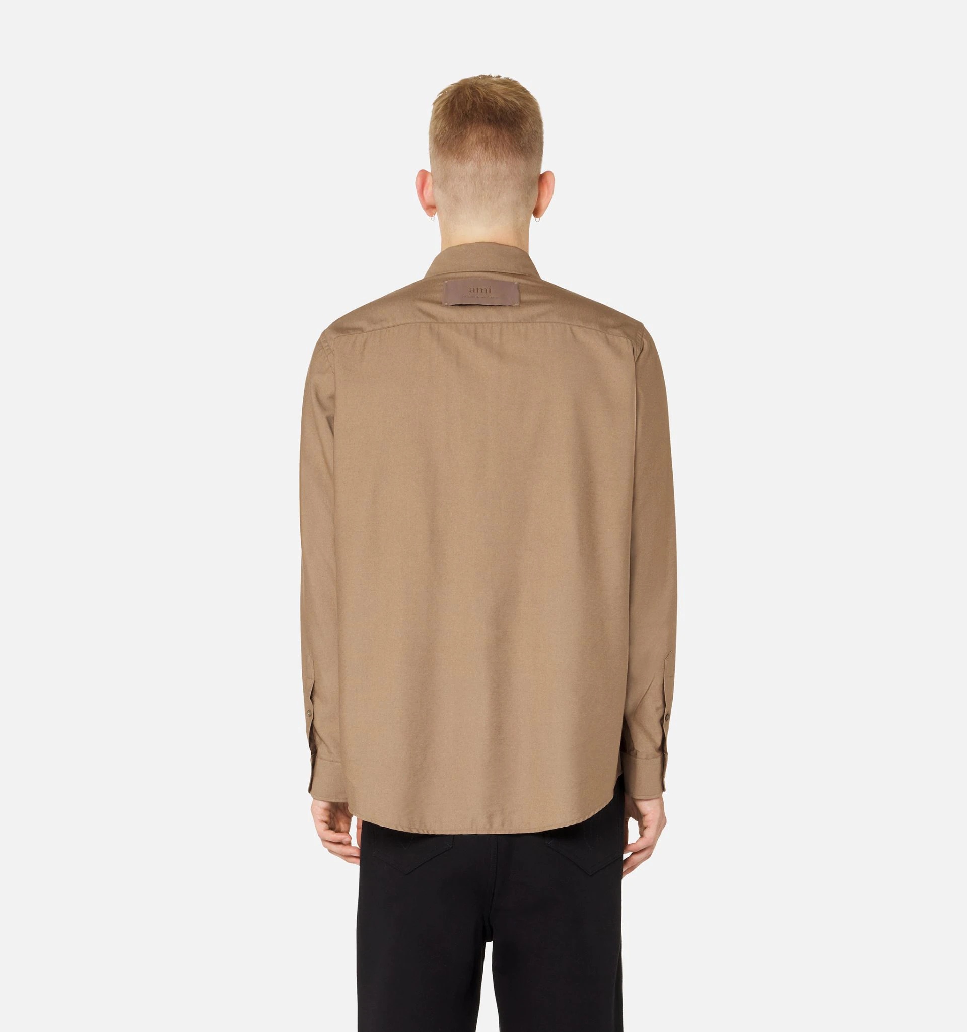 Shirt With Ami Satin Label - 4