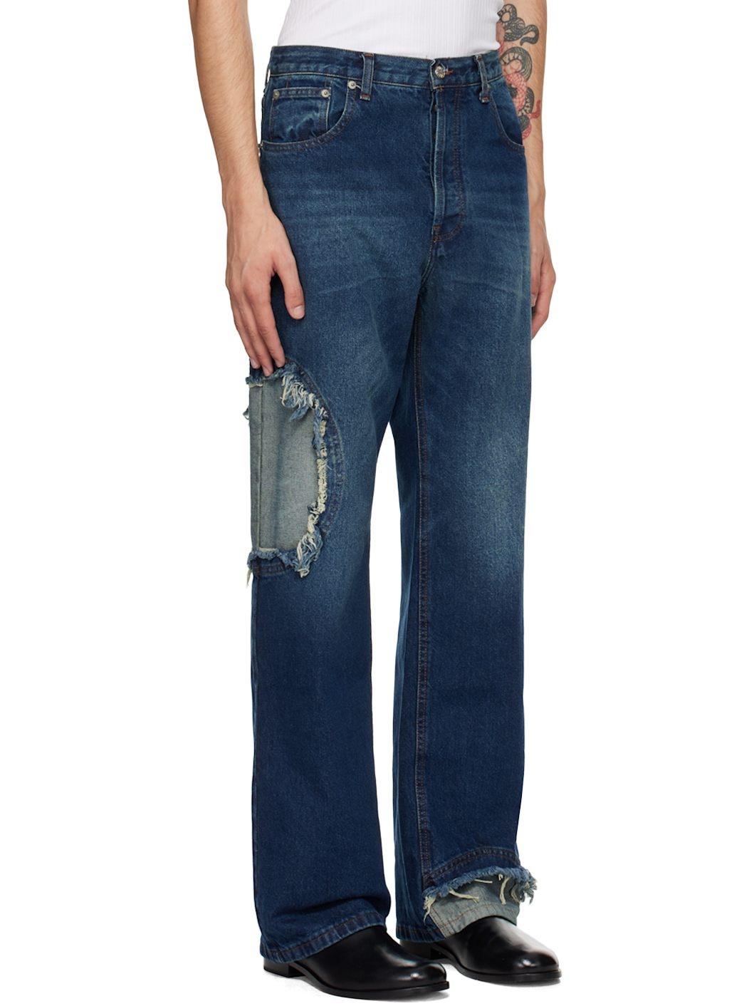 Blue Circle Window Jeans - 2
