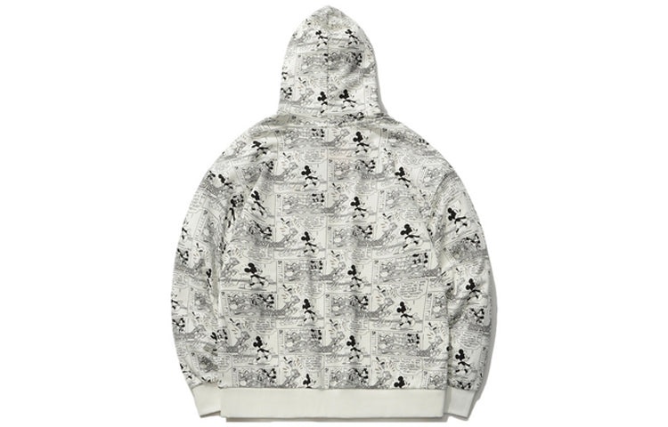 (WMNS) Li-Ning x Disney Crossover Mickey Mouse Full Print Pullover Hoodie 'White' AWDR494-3 - 2