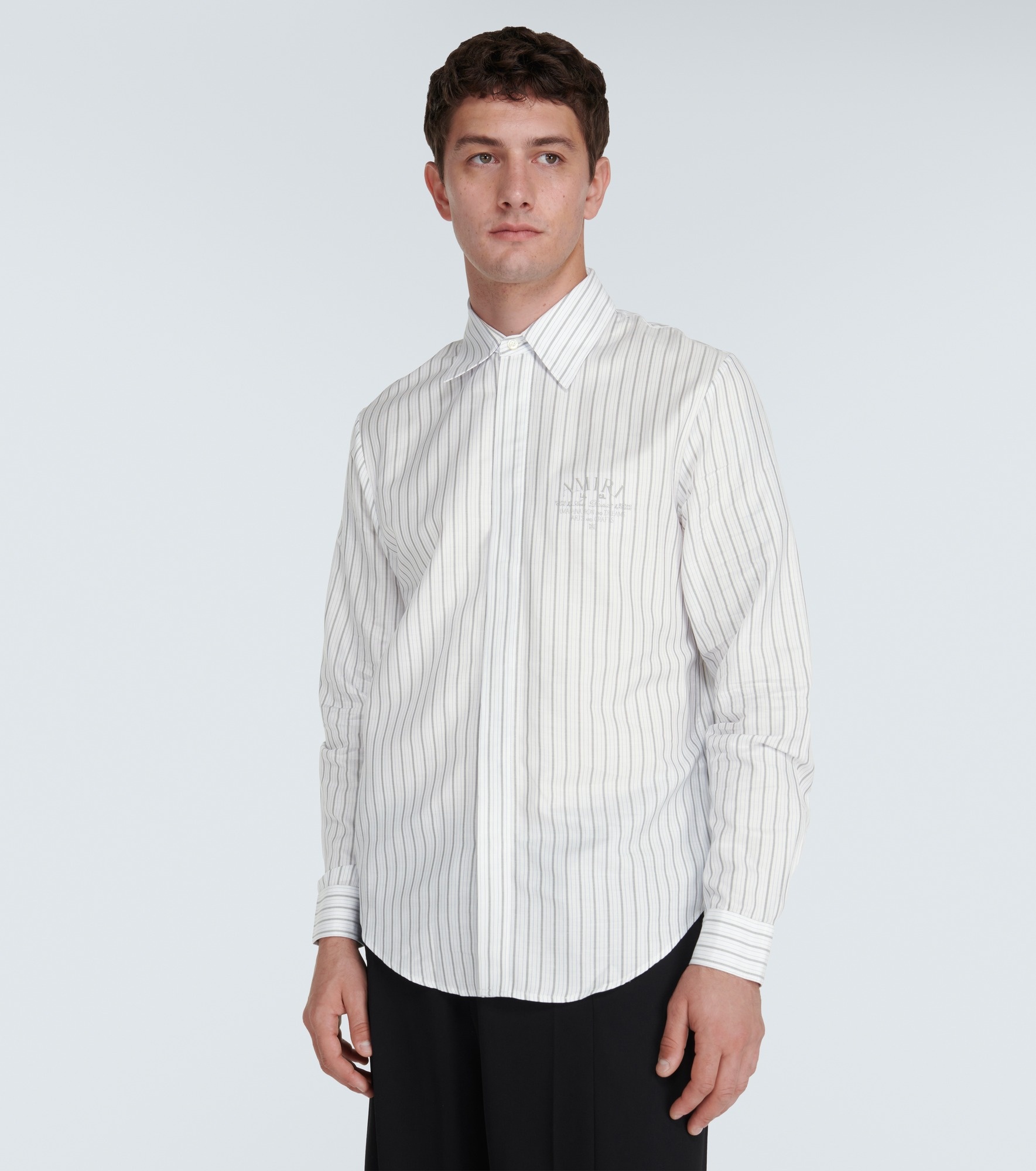 Cotton pinstripe poplin shirt - 3
