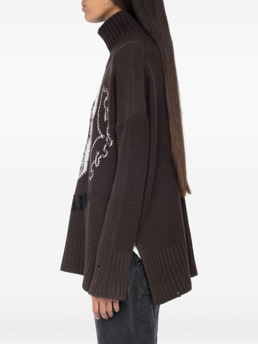 Bleeza skull-embellished turtleneck sweater - 5