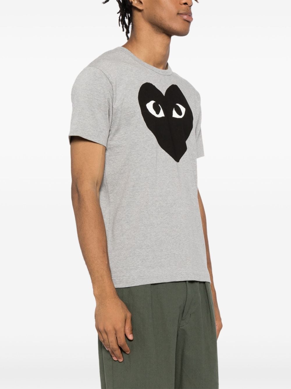 signature heart print cotton T-shirt - 4