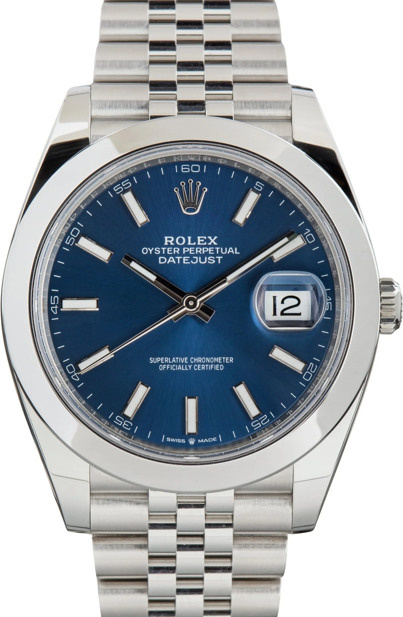Used Rolex Datejust 41 Blue Dial 126300 Jubilee Band - 1