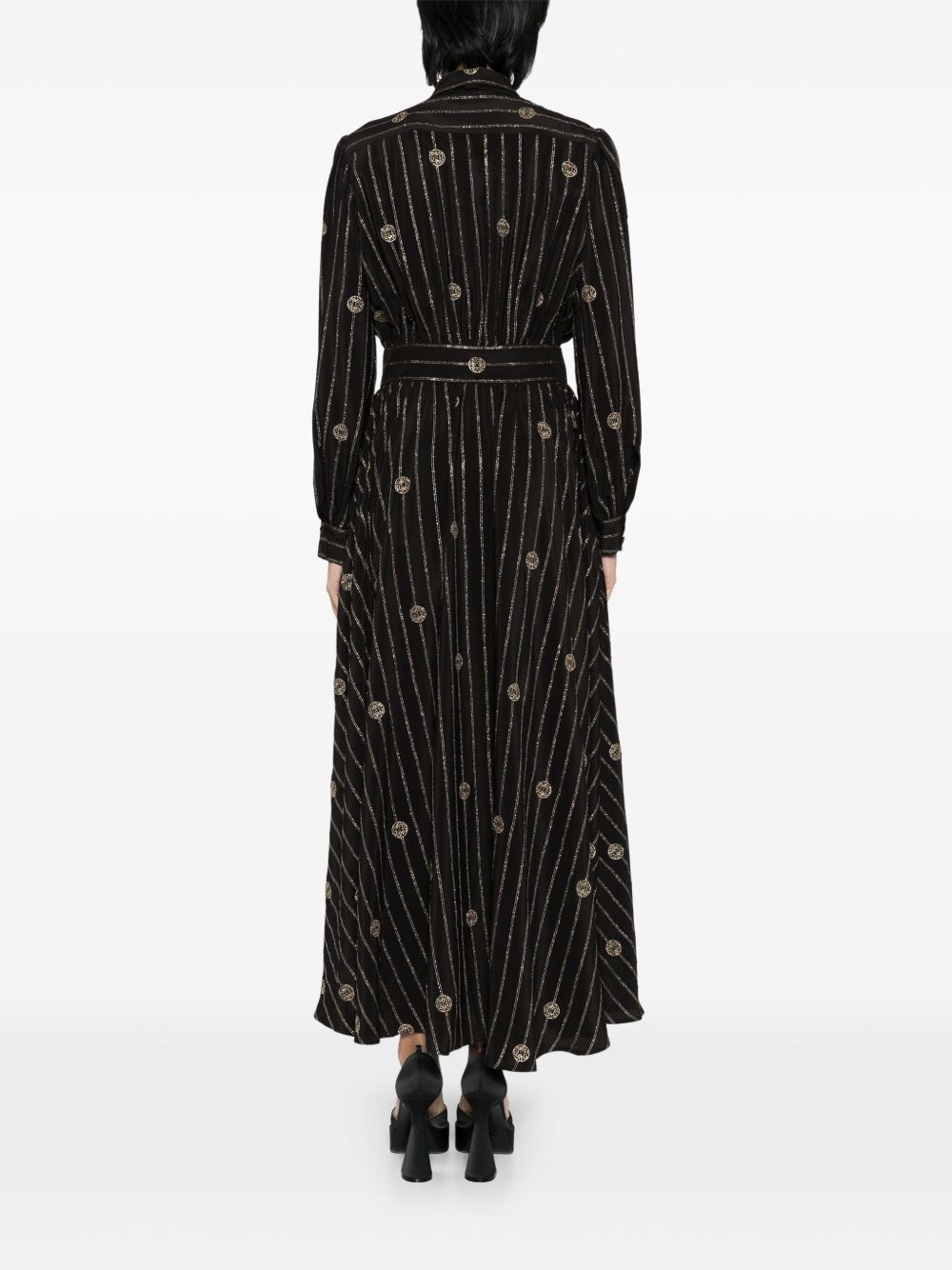 metallic pinstripe dress - 4