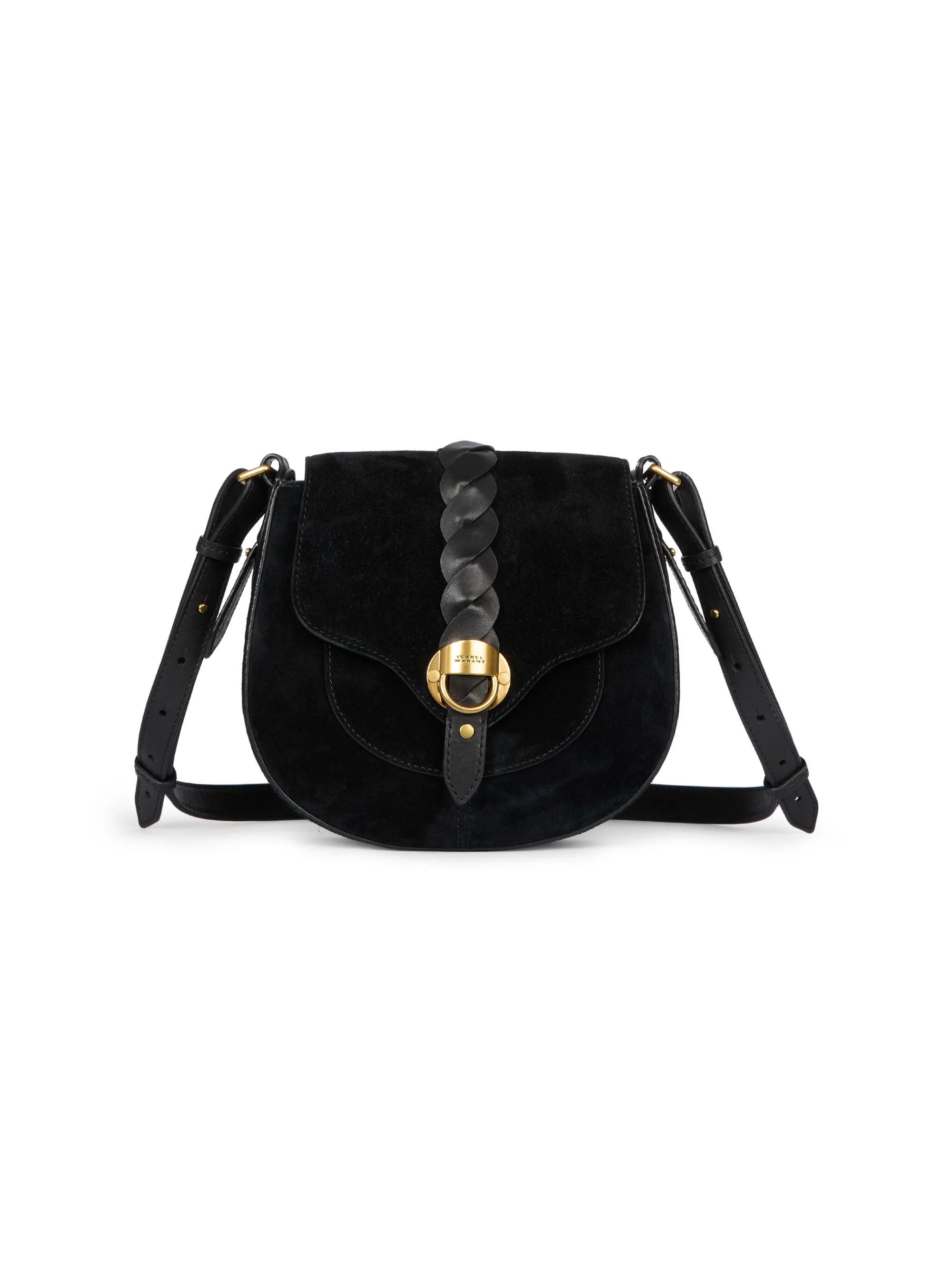 Women's Small Altay Suede Crossbody Bag - Black - 1