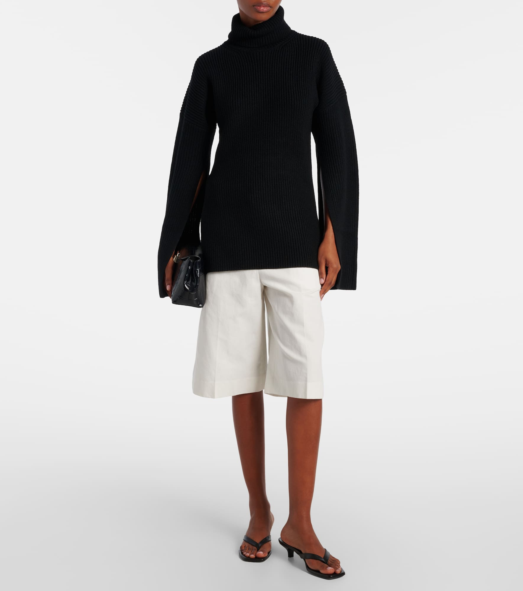 Ribbed-knit wool turtleneck sweater - 2