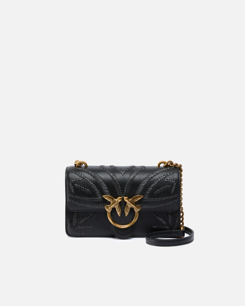 MINI LOVE BAG CROSSBODY BAG WITH RAFFIA EMBROIDERY 1