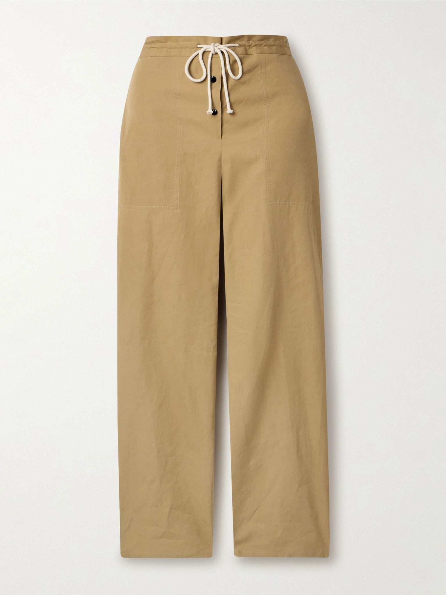 Bonette cotton straight-leg pants Light brown - 1