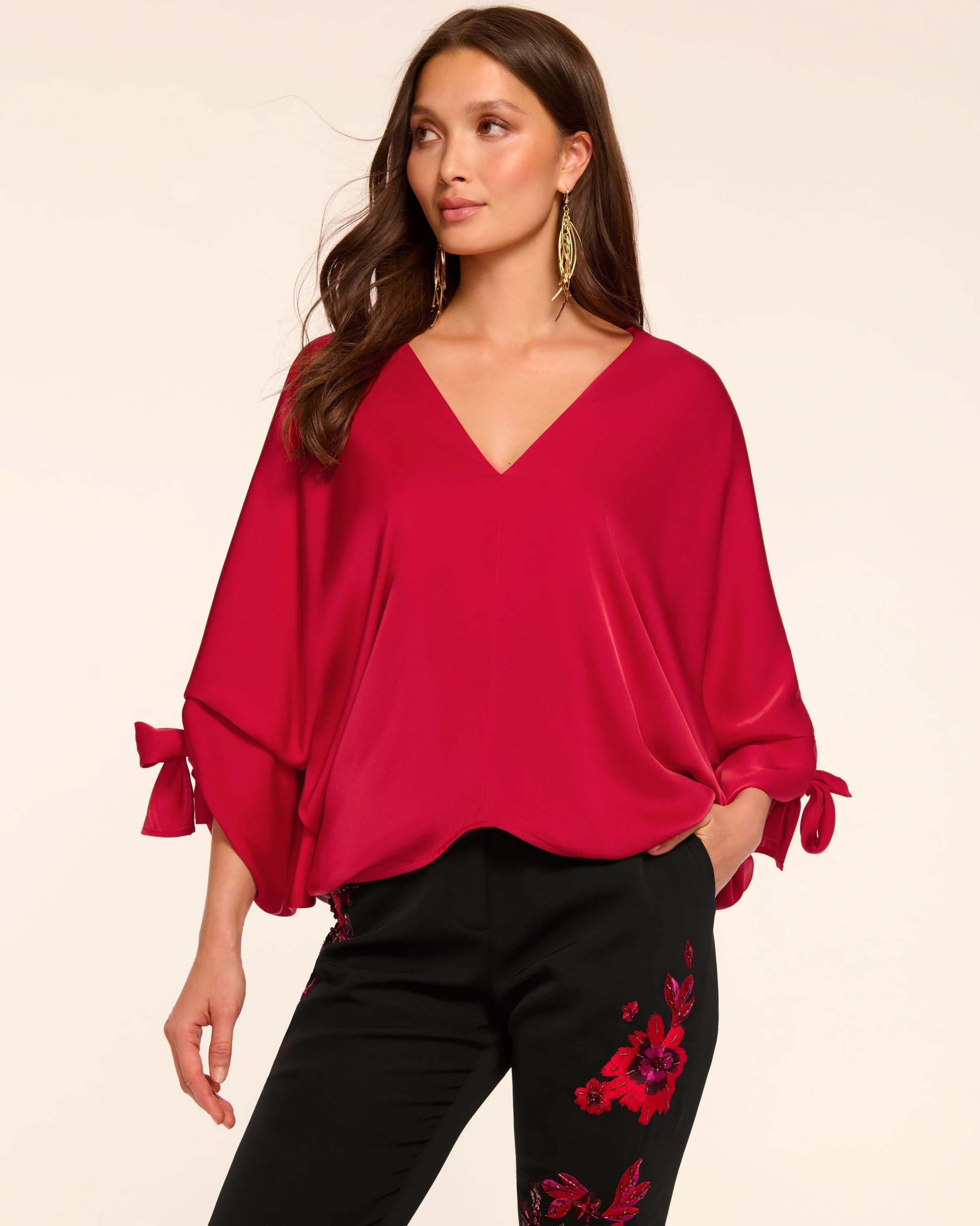 Krista V-Neck Blouse - 1