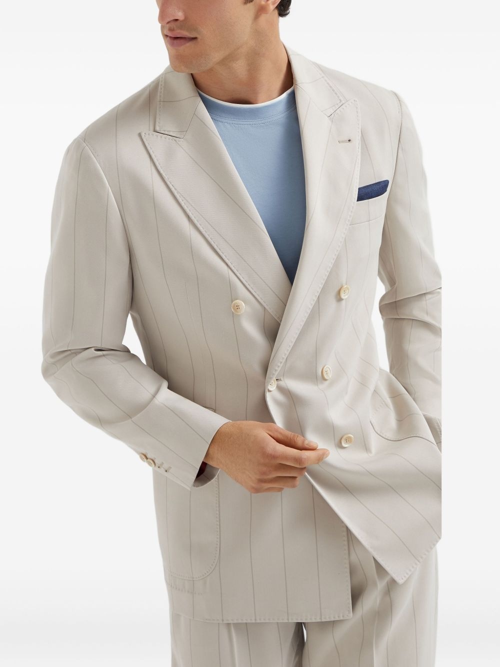 silk-twill blazer - 3