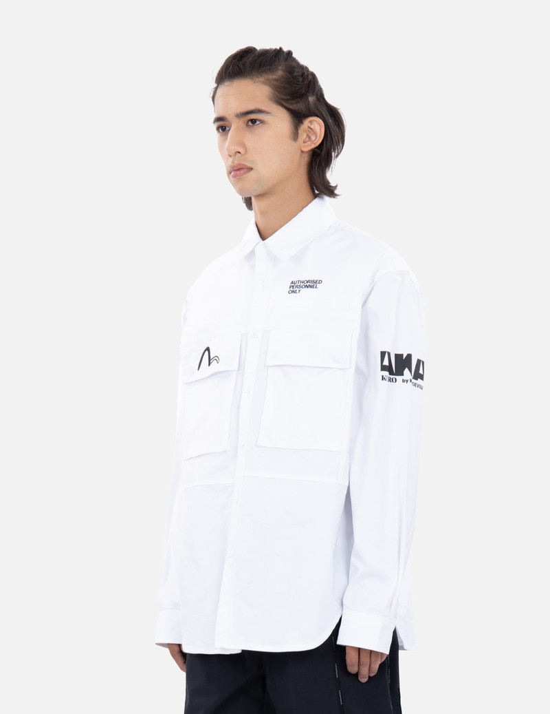 Multi Logo Print Cargo Shirt 7