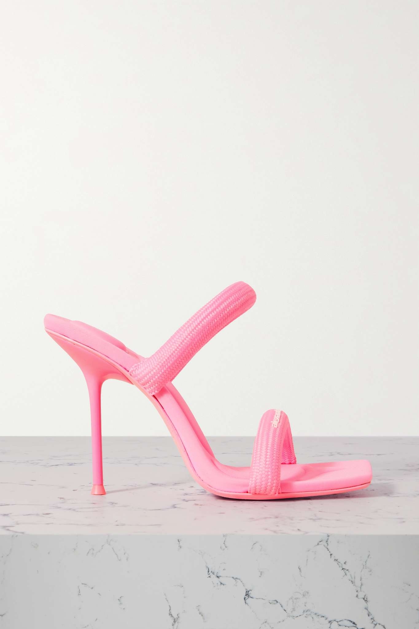 Julie logo-print webbing mules - 1