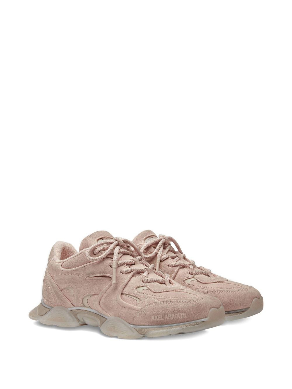 suede panelled lace-up sneakers - 2