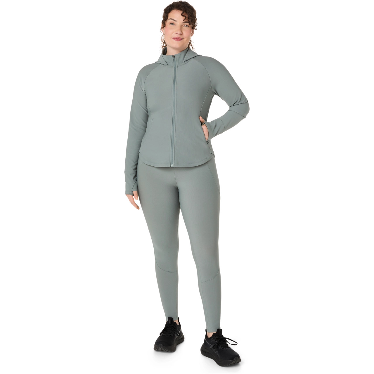 WOMEN'S RIB HIGH WAIST  7/8 TIGHT - 6