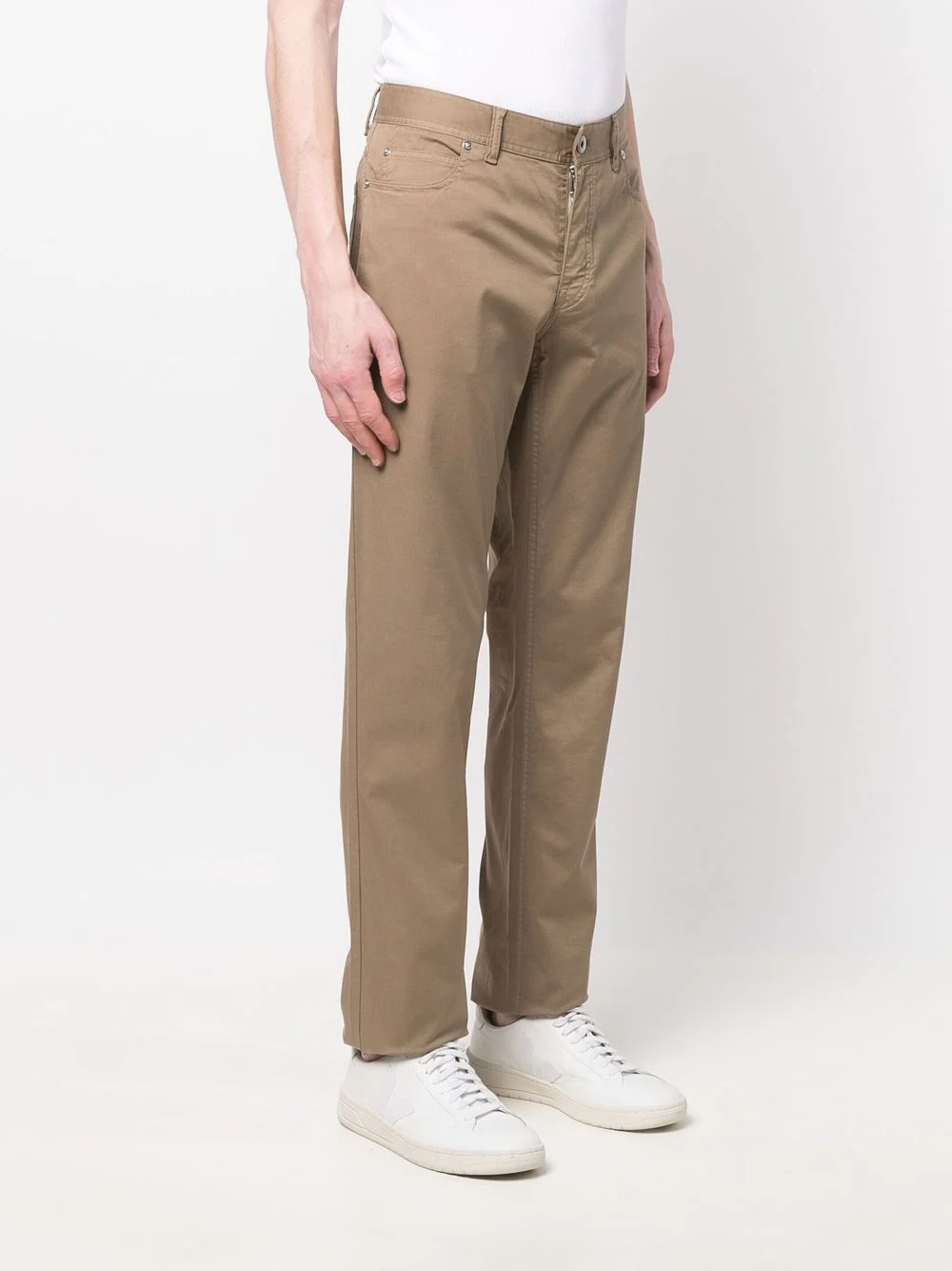 mid-rise straight-leg trousers - 3