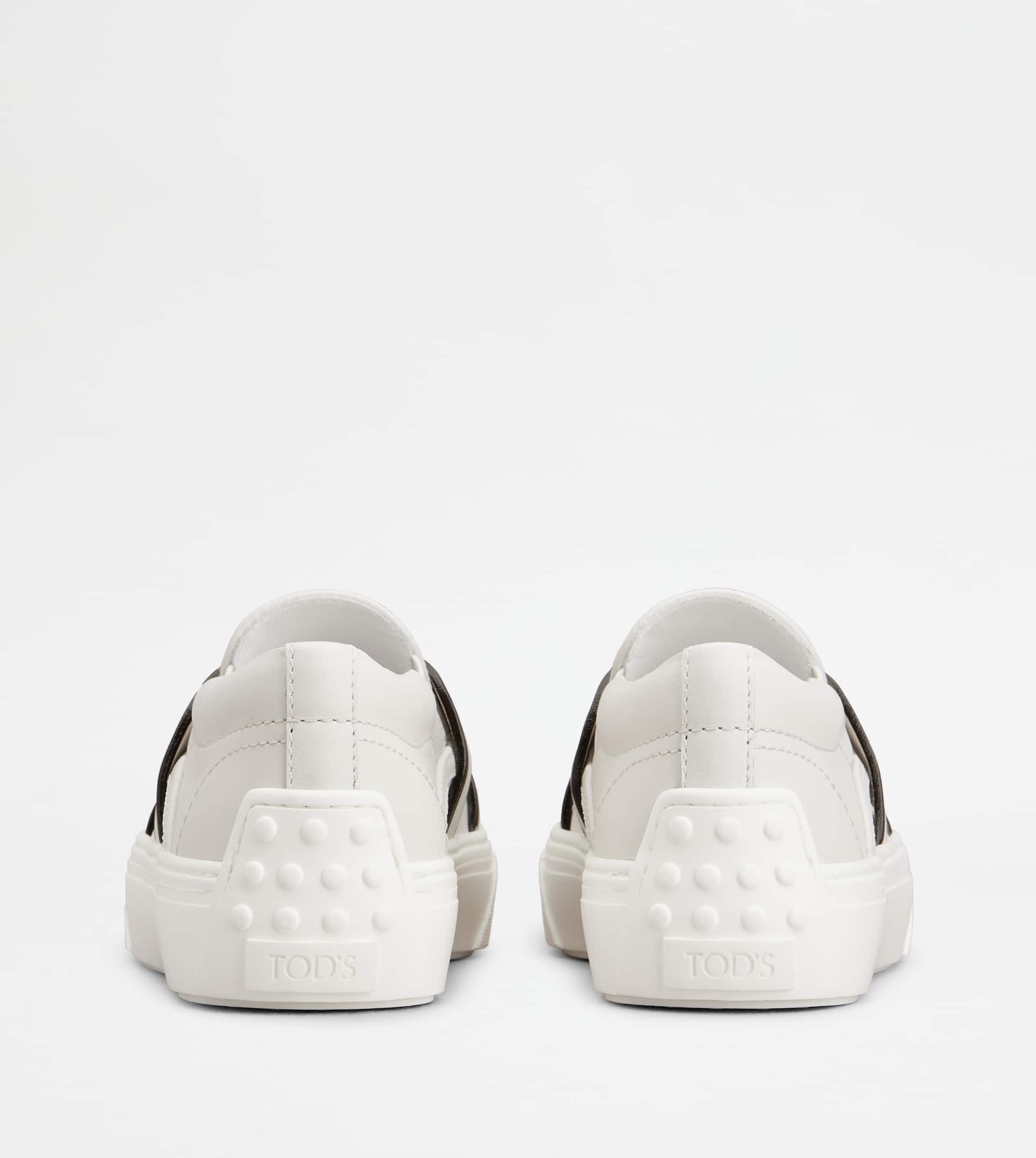 KATE SLIP-ONS IN LEATHER - WHITE - 2