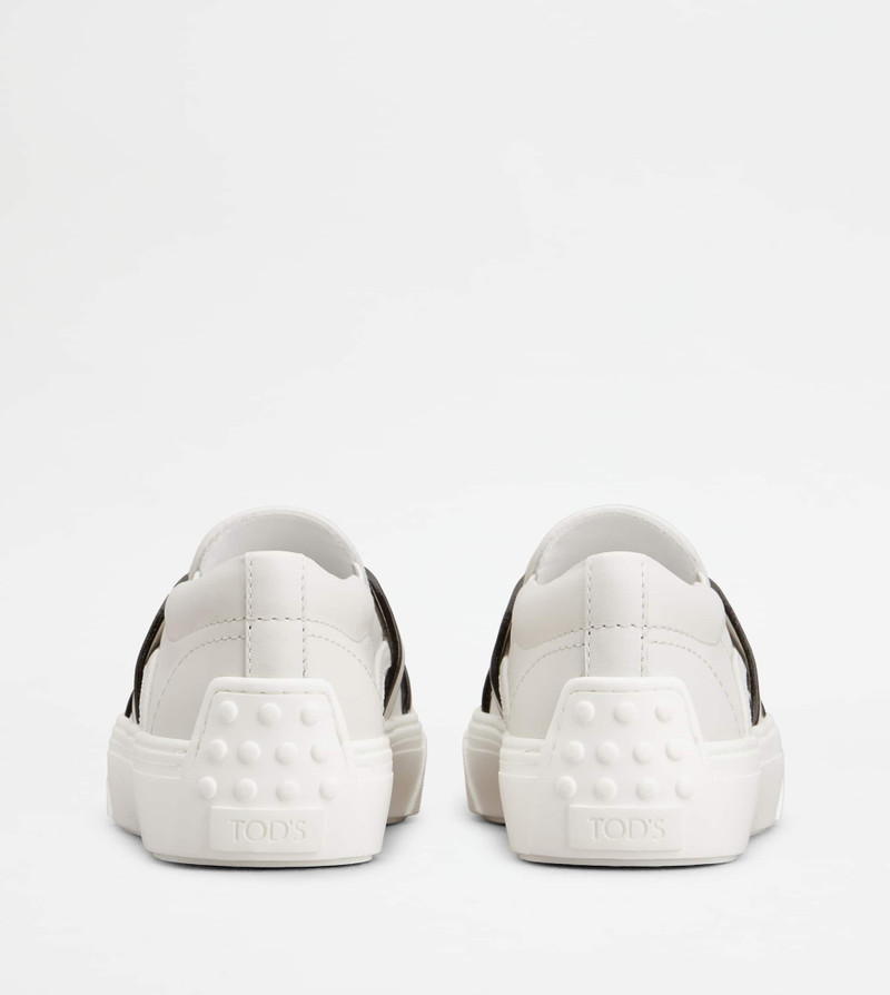 Tod's KATE SLIP-ONS IN LEATHER - WHITE outlook