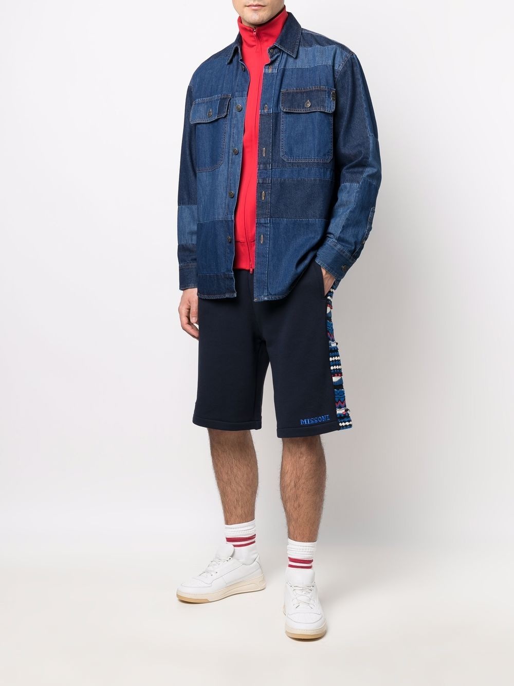 PATTERNED JACQUARD COTTON SHORTS - 5