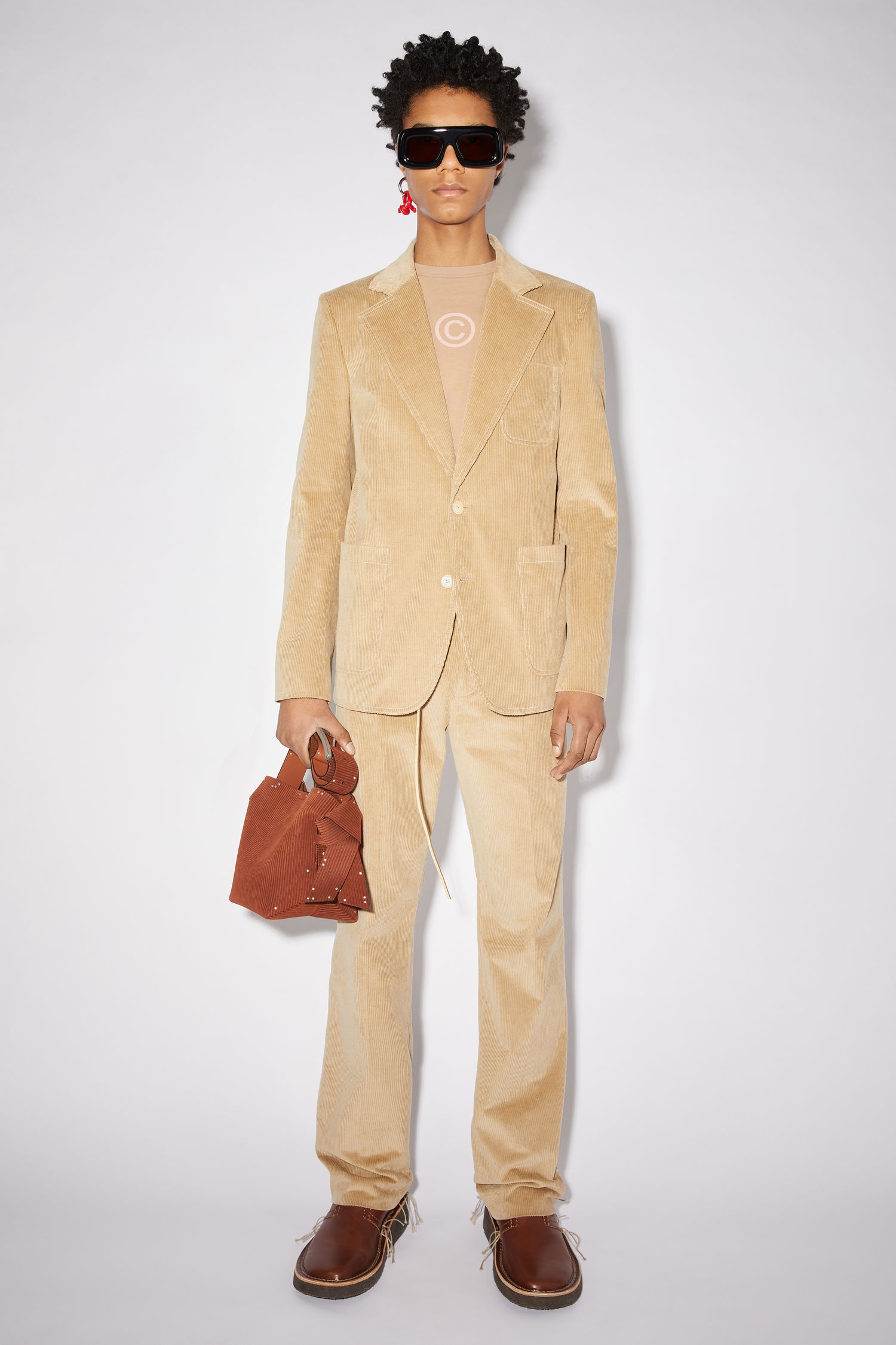 Corduroy suit jacket - Clay beige - 2