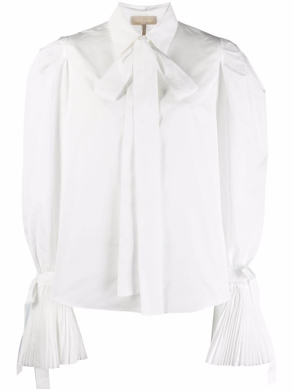 taffeta flared-cuff shirt - 1