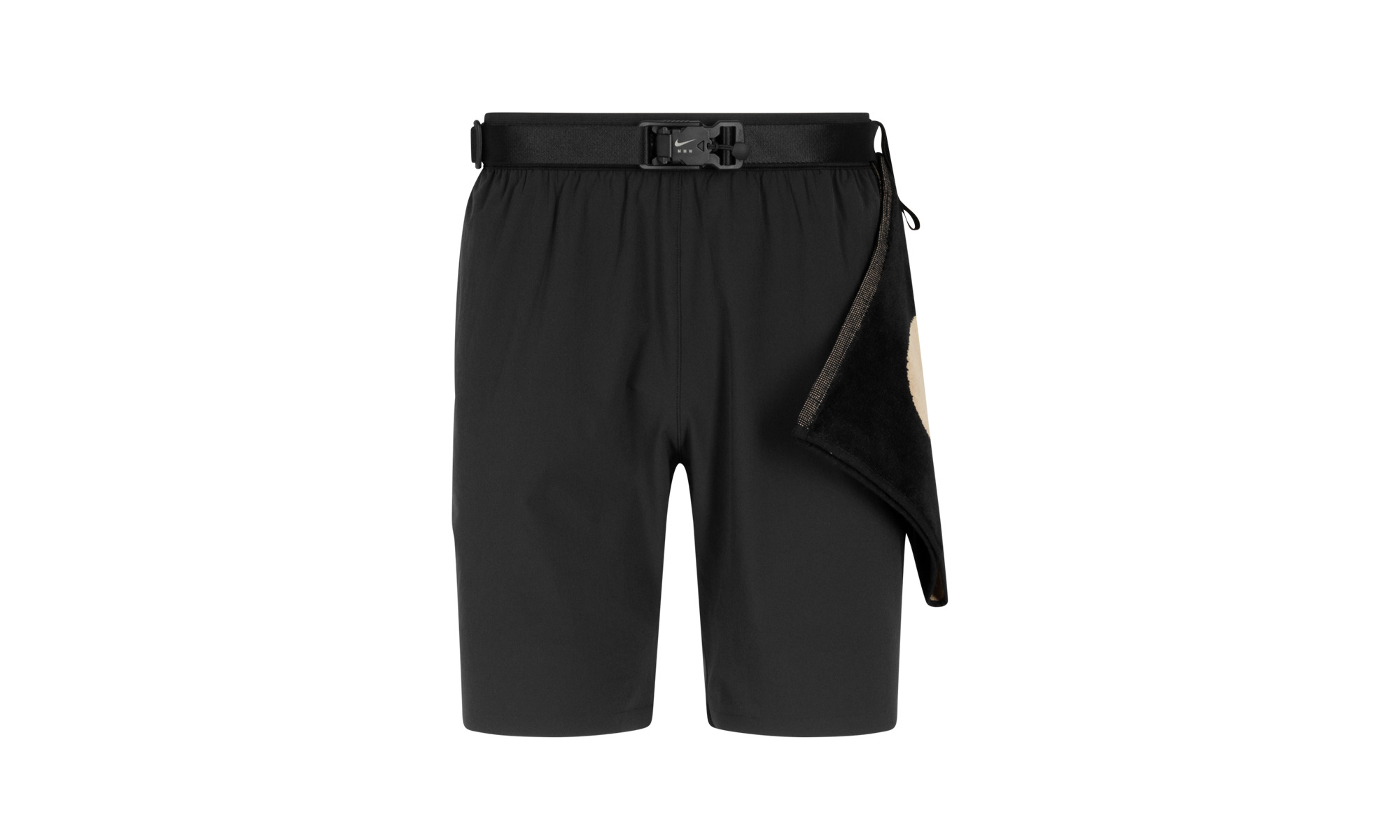 Solid Color Belt Straight Shorts - 1