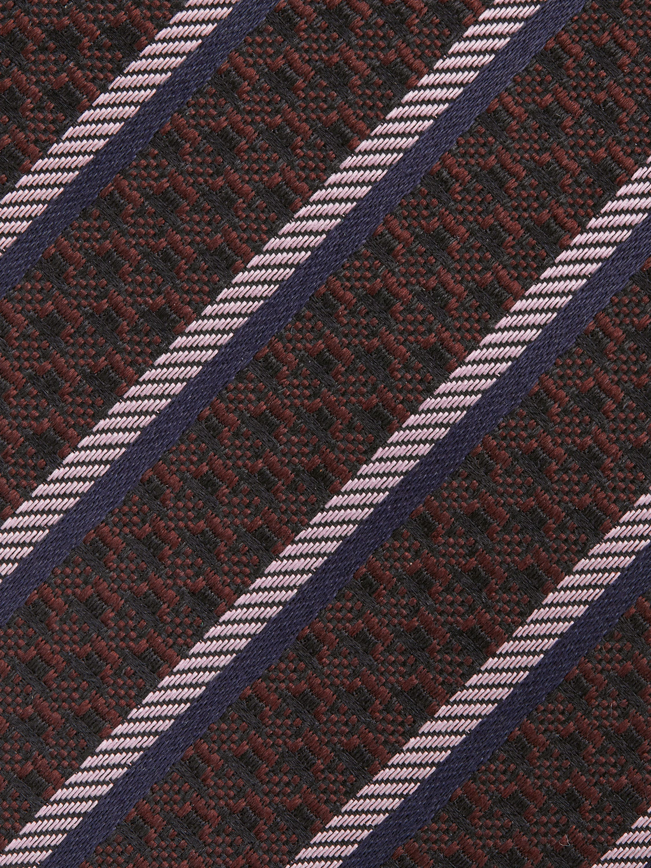 BURGUNDY SILK TIE - 2