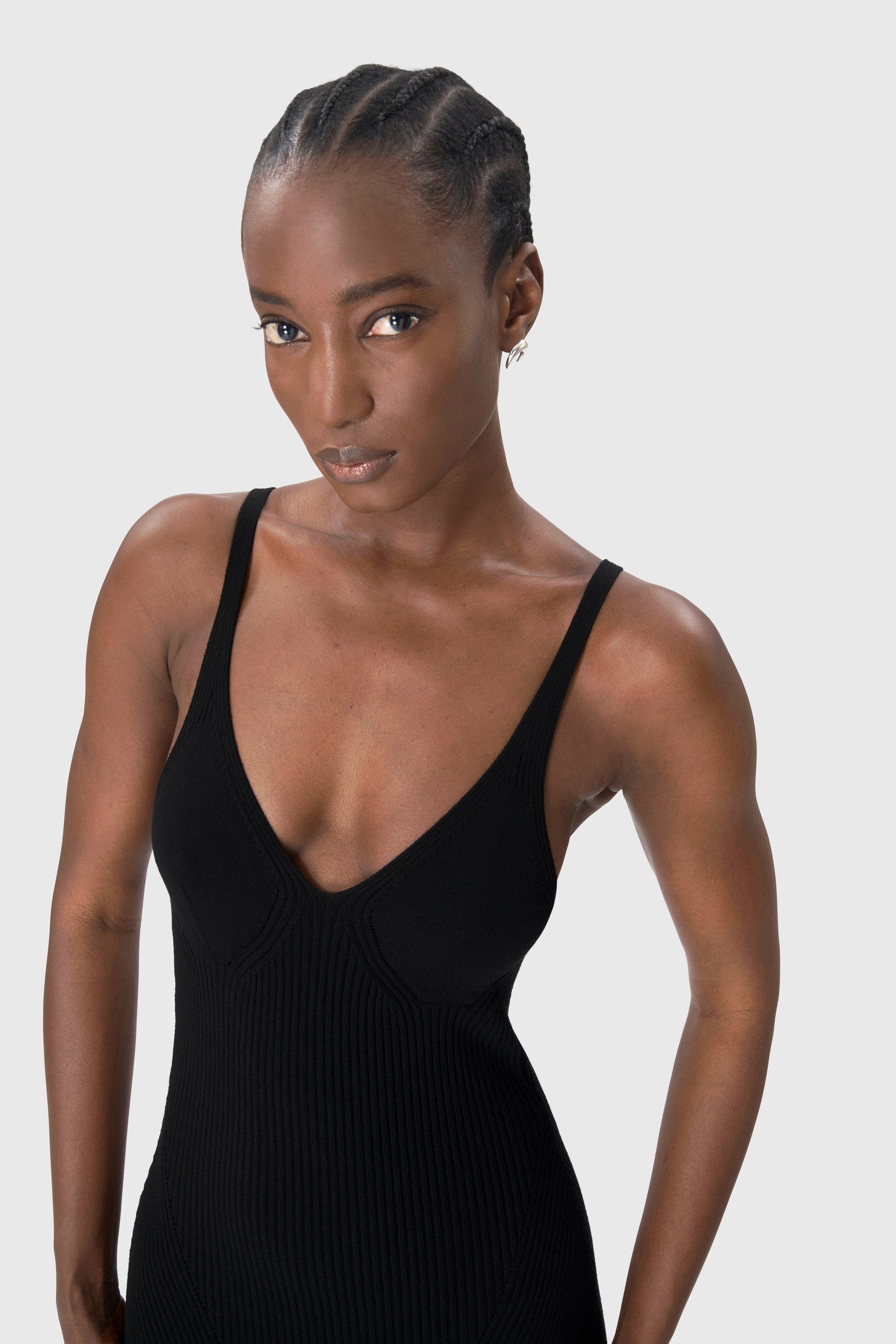 Moon Jewelry Knit Long Fitted Dress - 3