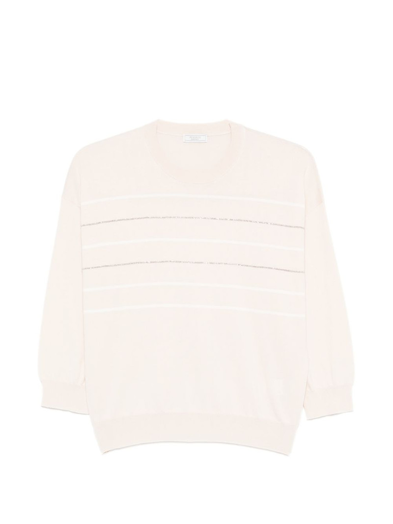 striped crew-neck T-shirt 1