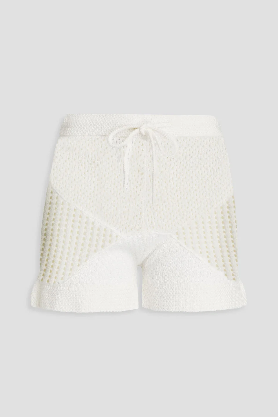 Crochet-knit cotton shorts - 1