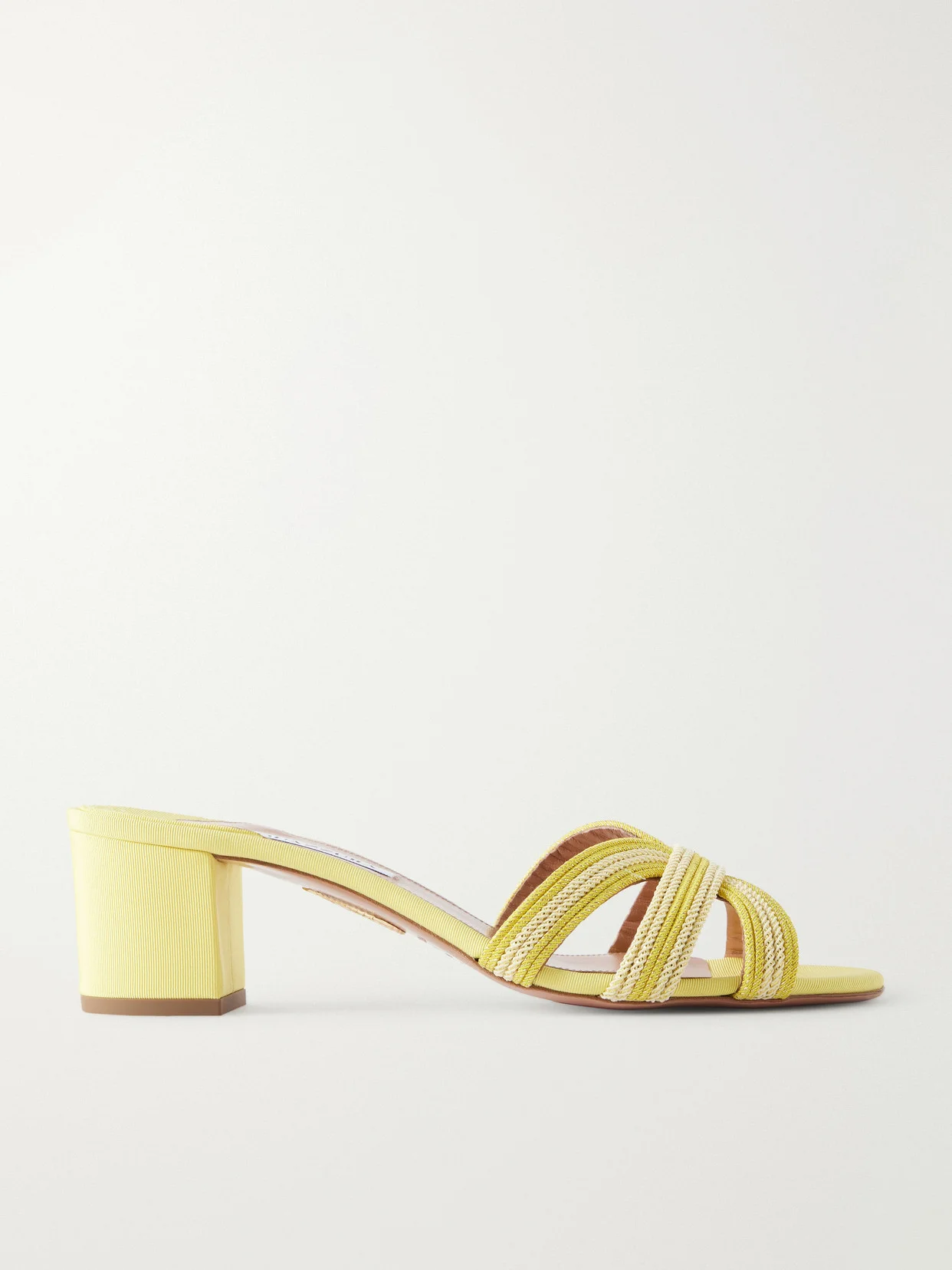 Day Dream 50 Metallic Raffia Mules - 1